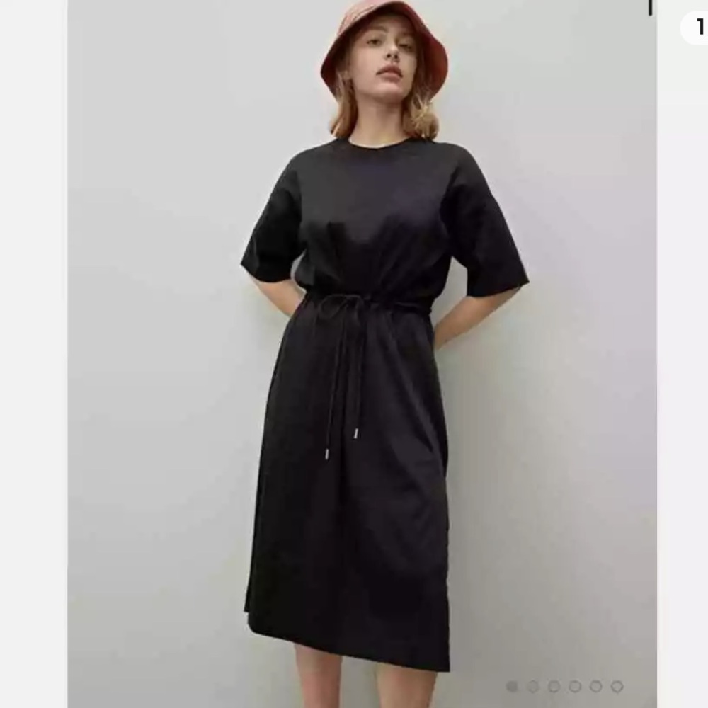 Everlane Luxe Cotton cinched waist dress